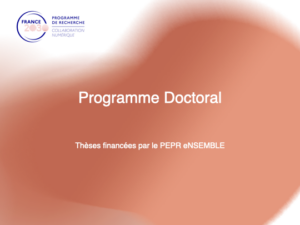 Lire la suite à propos de l’article Thèses financées par le PEPR Collaboration Numérique (PEPR eNSEMBLE)